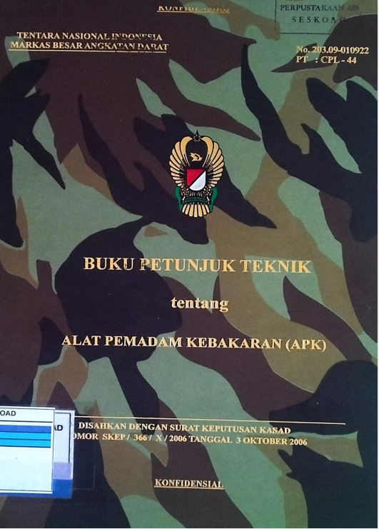 BUKU PETUNJUK TEKNIK ALAT PEMADAM KEBAKARAN (APK)